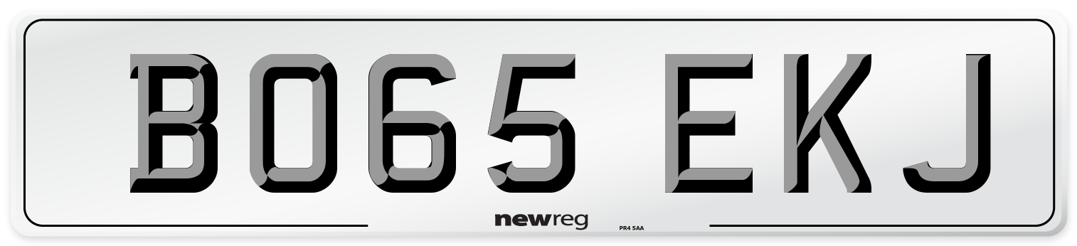 BO65 EKJ Number Plate from New Reg